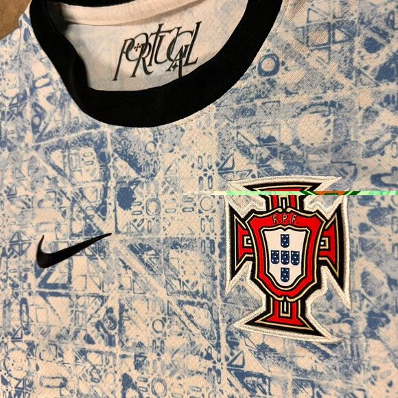 Nike Portugal Away Stadium Blue Jersey Men's Size Small - Picture 3 of 8